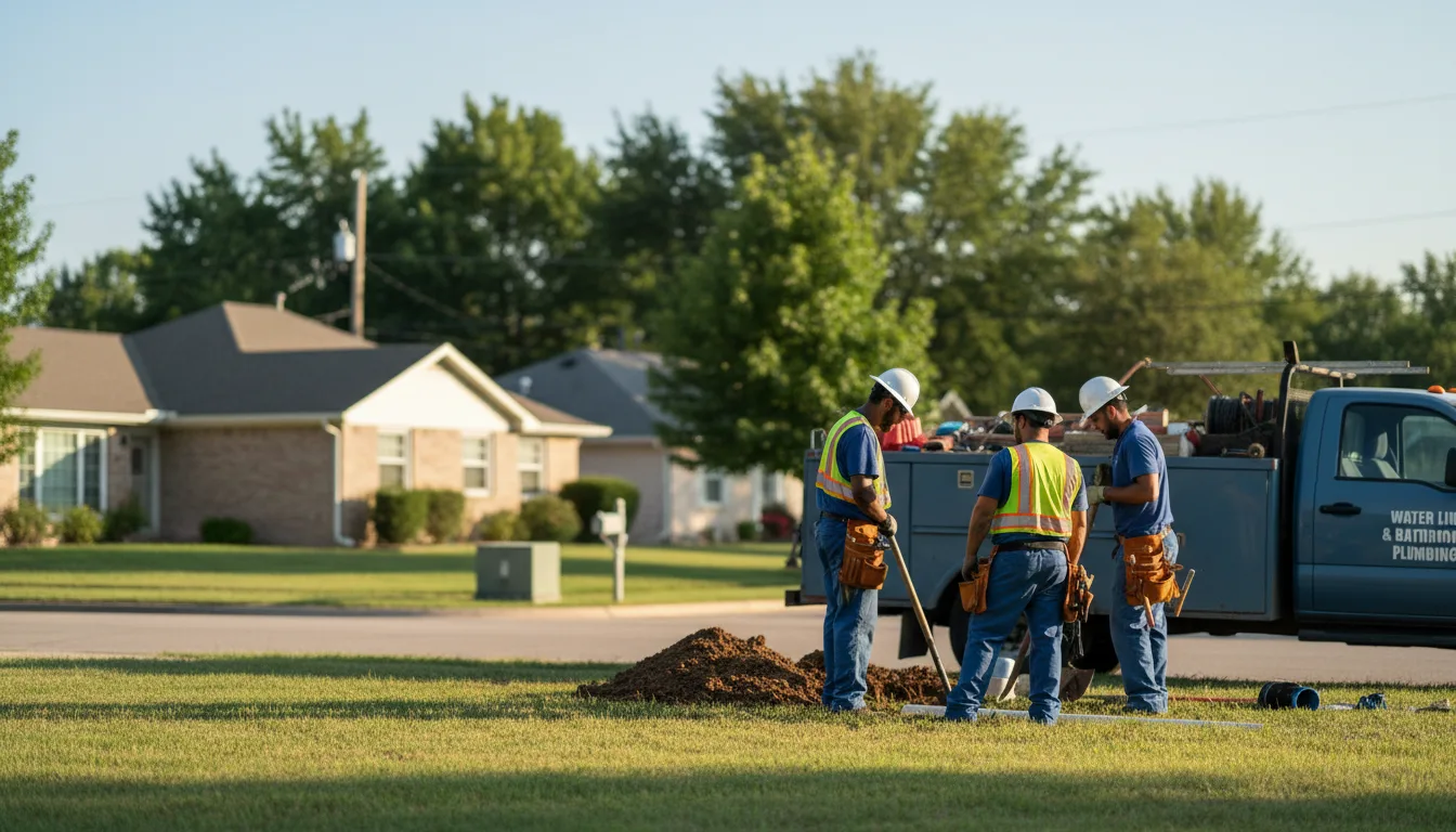Residential water line and bathroom plumbing service in Stephens, AR